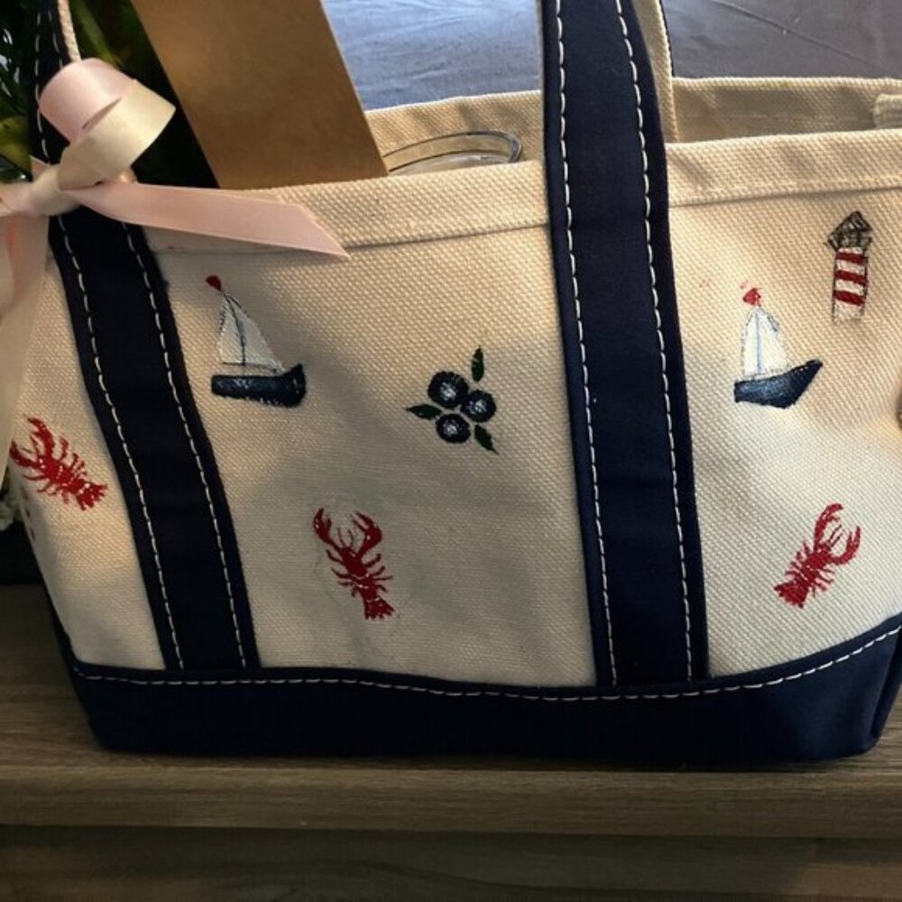 Mini Navy Blue Boat and Tote